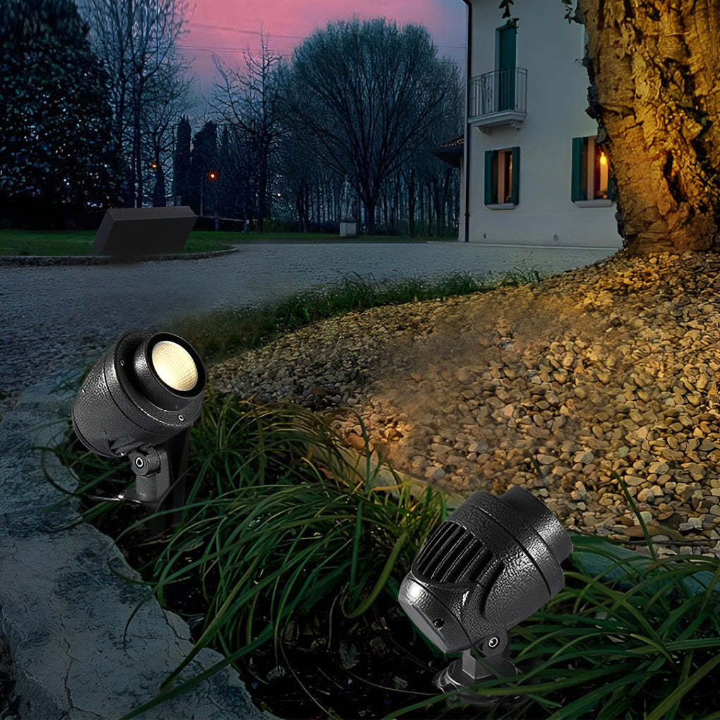 Round Waterproof LED Adjustable Modern Outdoor Spotlights Tree Spot Lights-Lighom