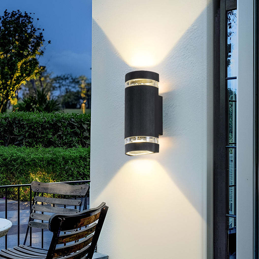 Up-down metal wood aluminum outdoor wall lighting for outdoor space