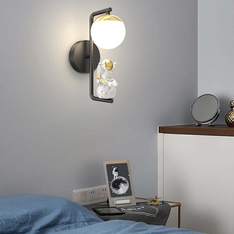 Cartoon Astronaut 3-Step Dimming Modern LED Wall Light