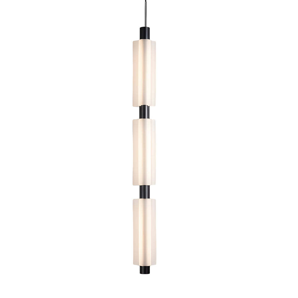 1/2/3-Head Acrylic Cylinder Modern Pendant Light, Gold/Black