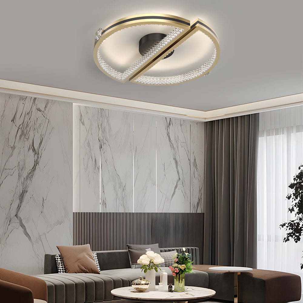 Semicircle Round Dimmable Modern LED Ceiling Light