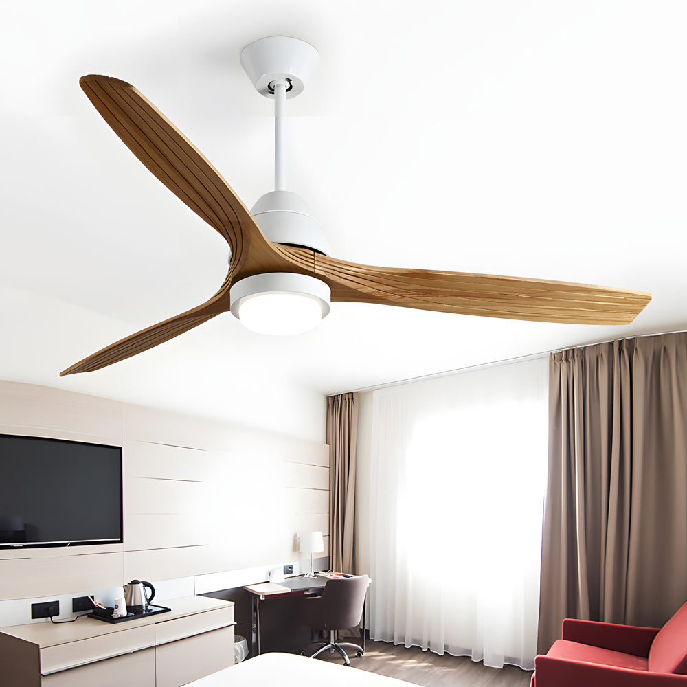 52" Nordic 3-Blade Wooden Remote Ceiling Fan