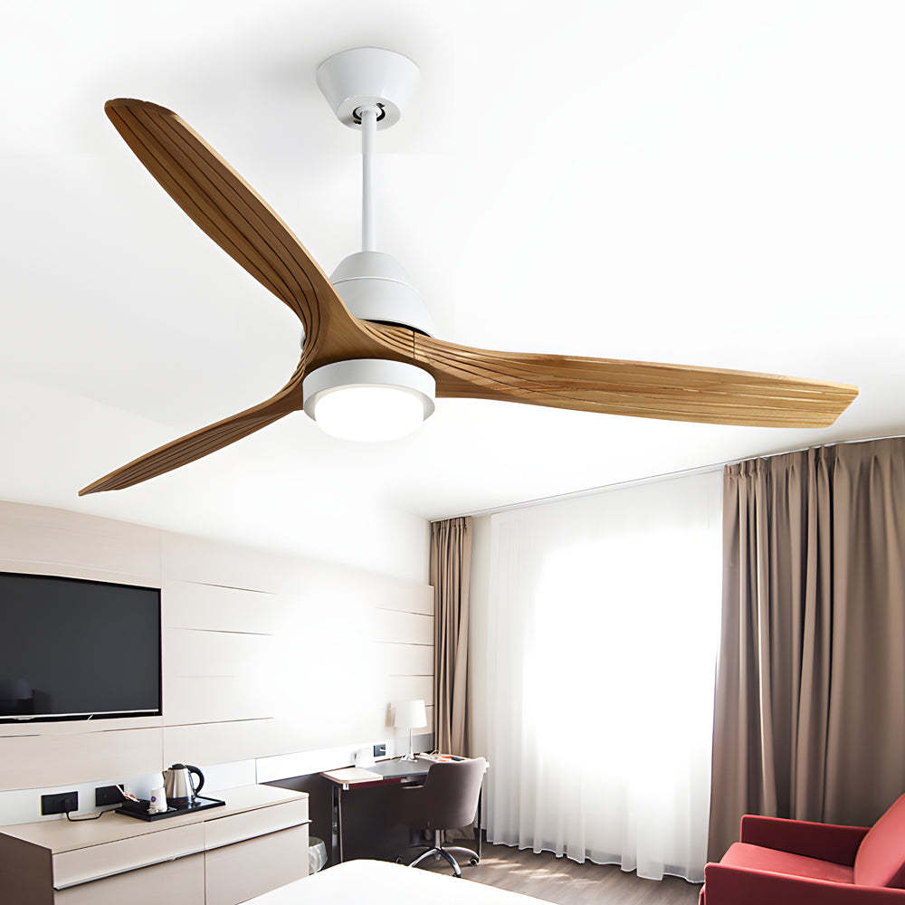 52" Nordic 3-Blade Wooden Remote Ceiling Fan