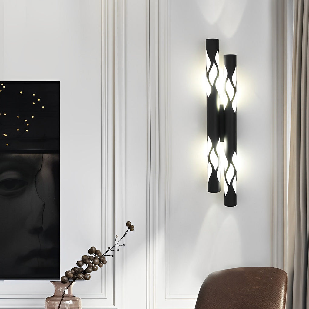 Flames Hollow Up And Down Lighting LED Nordic Wall Sconce Lighting-Lighom