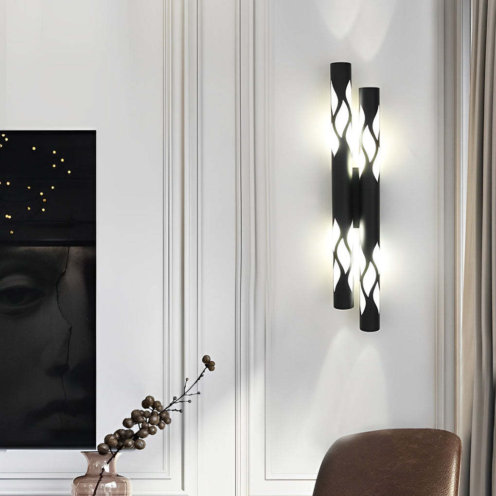 Flames Hollow Up And Down Lighting LED Nordic Wall Sconce Lighting-Lighom