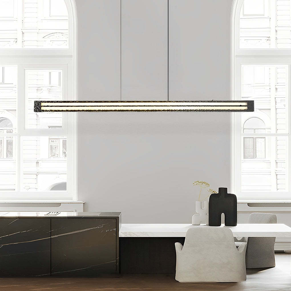 Circular Copper Glass Dimmable LED Nordic Chandelier
