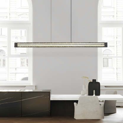Circular Copper Glass Dimmable LED Nordic Chandelier