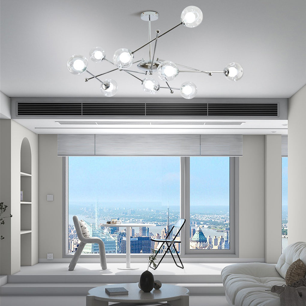Minimalist Dimmable Glass Globe American Chandelier