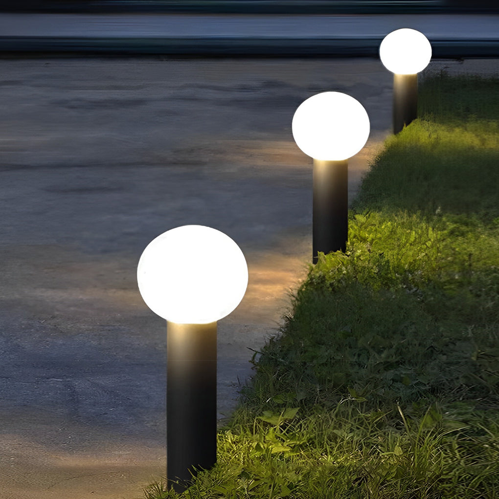 Ball round synthetic landscape lighting for garden — 31.5"