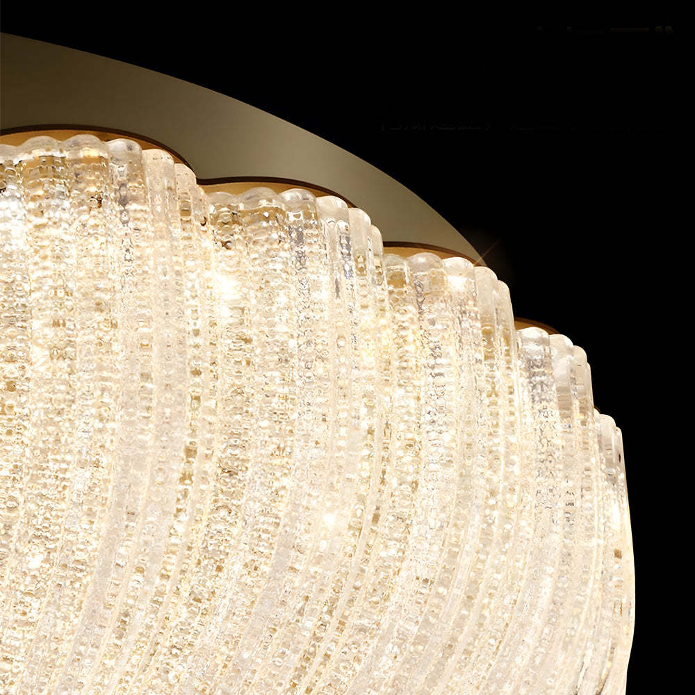 Glass Petal Copper American Ceiling Light