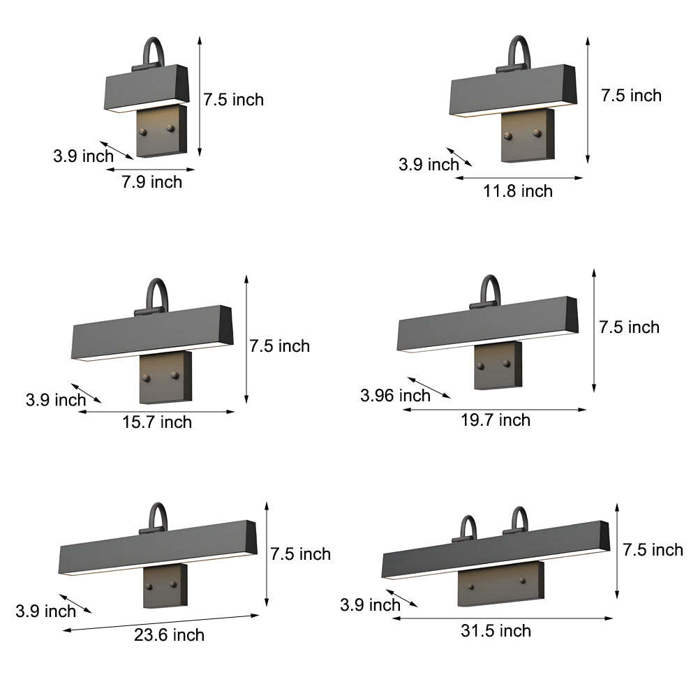 Black LED Wall-Mounted Light for House Number-Lighom