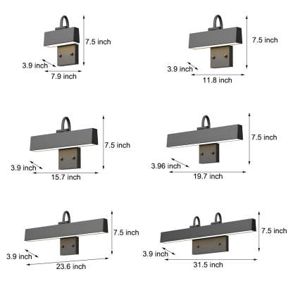 Black LED Wall-Mounted Light for House Number-Lighom
