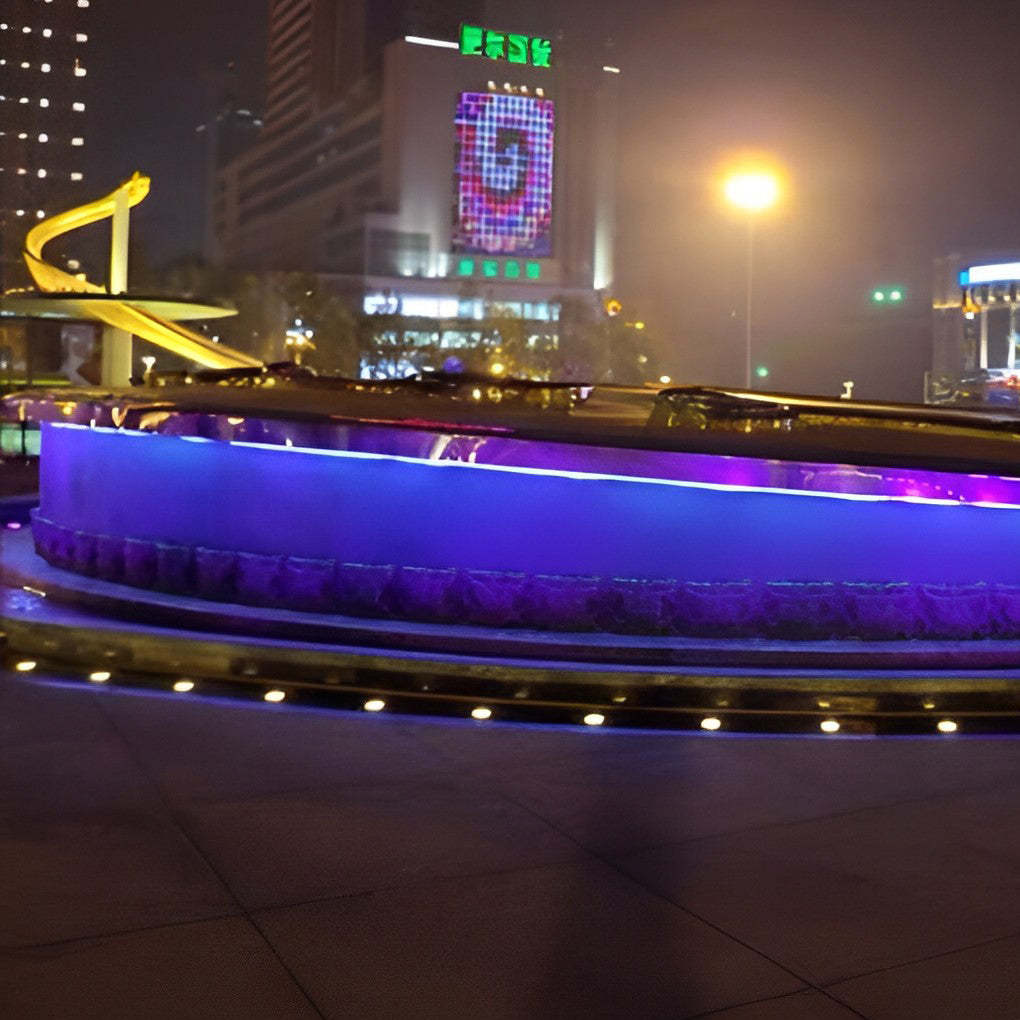 10pcs Silver Polished LED in-Ground Step Lights DC12V Stainless Steel Modern Park Square Lighting-Lighom