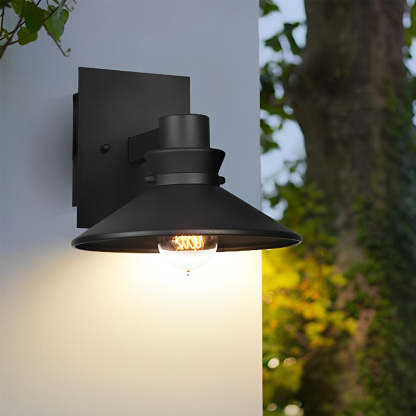 Minimalist Waterproof Black European-style Wall Lamp Exterior Lights-Lighom