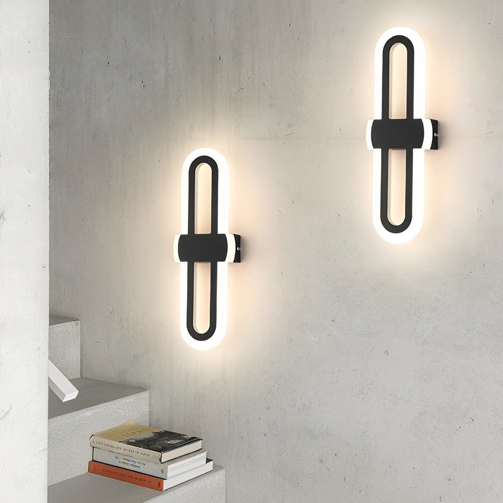 Rounded Rectangular LED Modern Wall Sconce