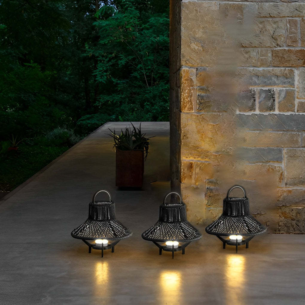 Metal Tribal Outdoor Floor Lamp