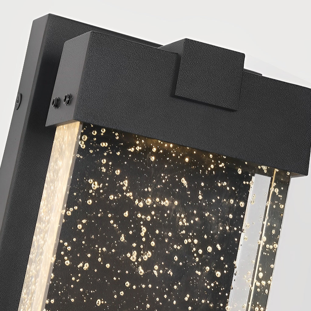 Bubbles Crystal LED Waterproof Black Simple Modern Outdoor Wall Lights-Lighom