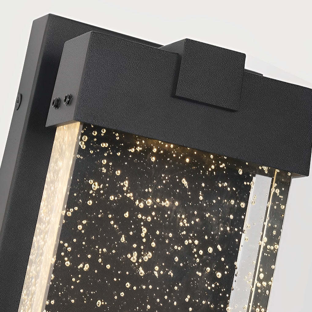 Bubbles Crystal LED Waterproof Black Simple Modern Outdoor Wall Lights-Lighom
