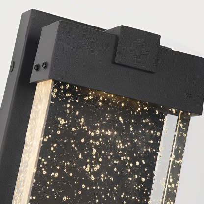 Bubbles Crystal LED Waterproof Black Simple Modern Outdoor Wall Lights-Lighom