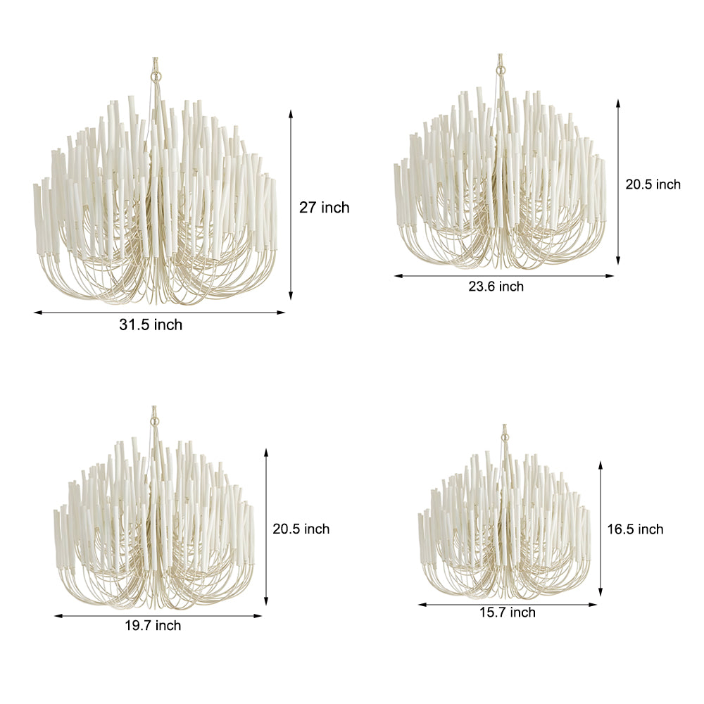 Whitewashed Wood Tilda Large Chandelier
