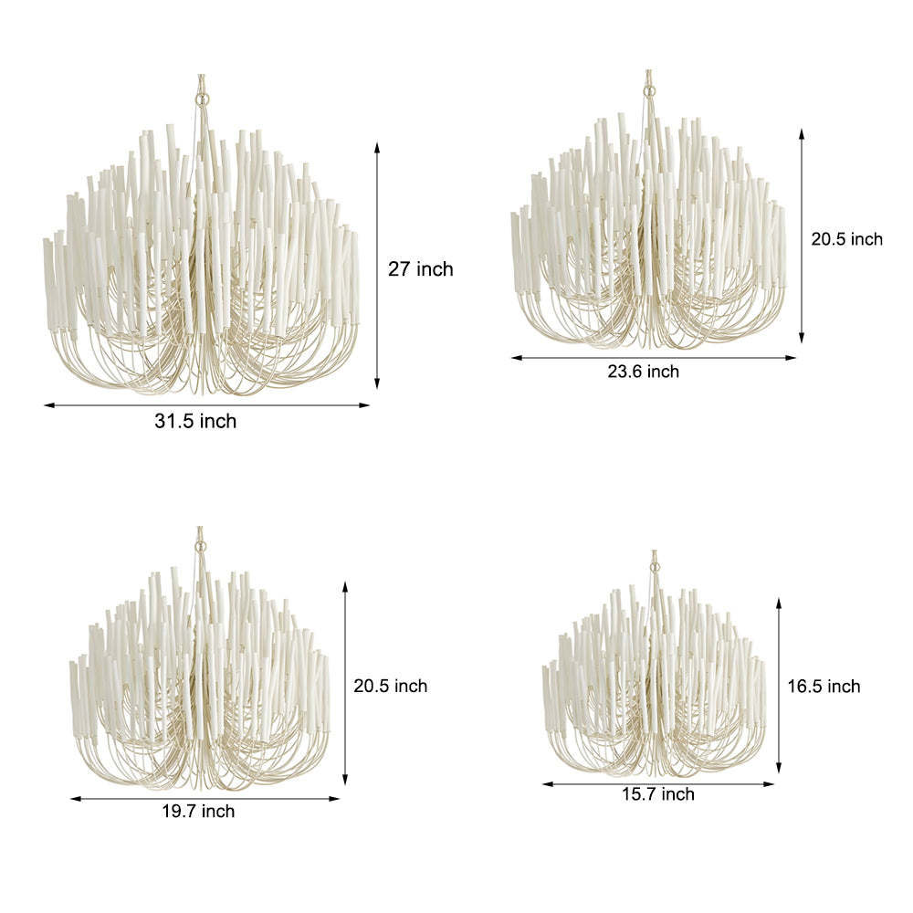Whitewashed Wood Tilda Large Chandelier
