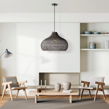 Modern Rattan Handwoven Island Pendant Light