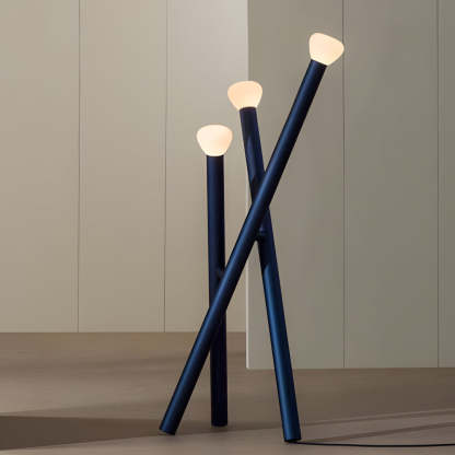 3-light Minimalist Modern Stick Floor Lamp-Lighom