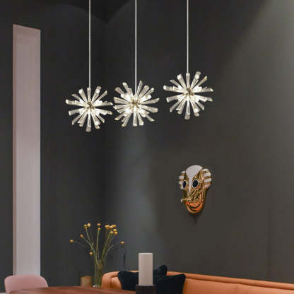 Glass Dandelions Fireworks Flower Three Step Dimming Nordic Pendant Lights-Lighom