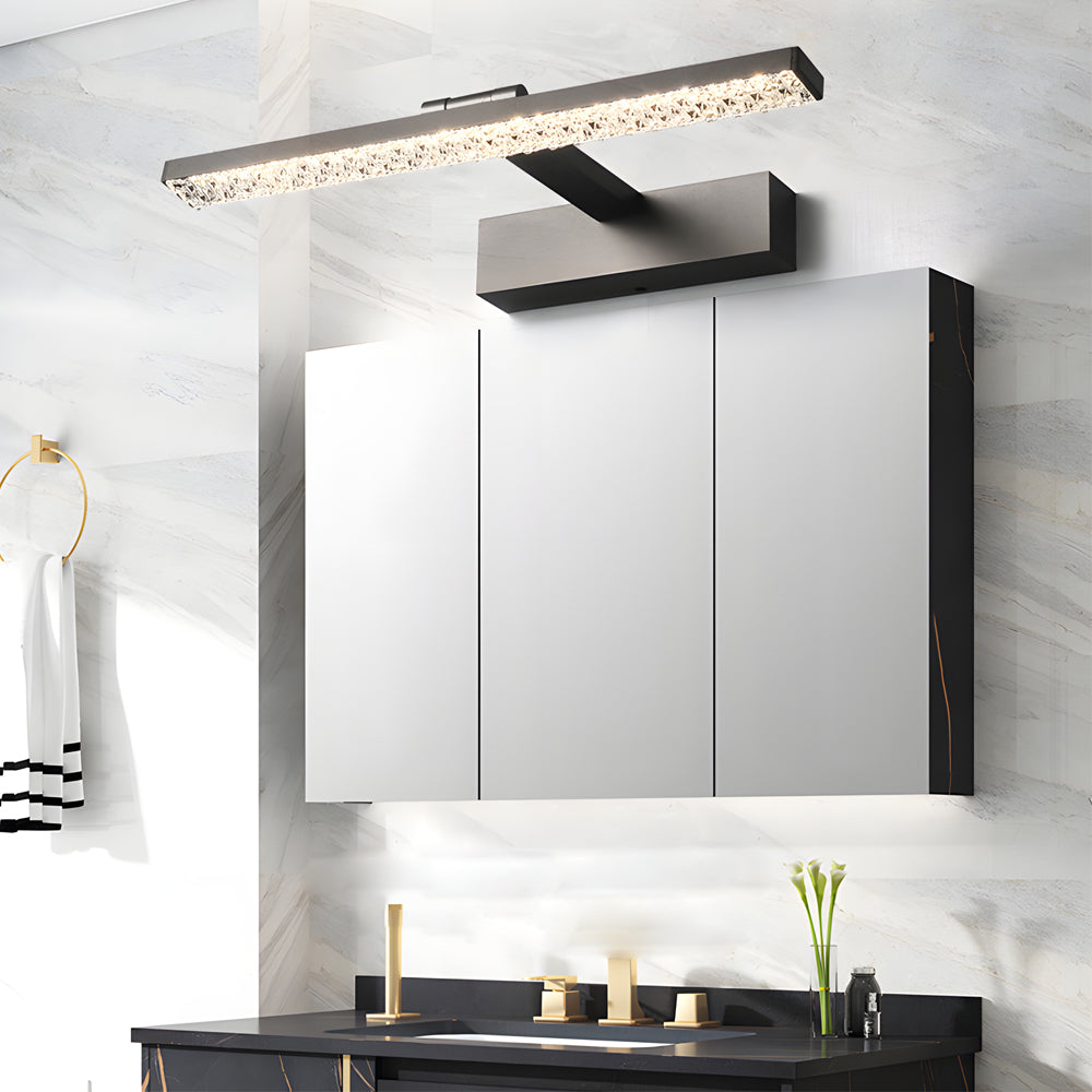 160�� Adjustable LED Bathroom Vanity Light with Crystal-Inspired Acrylic Shade, Dimmable-Lighom