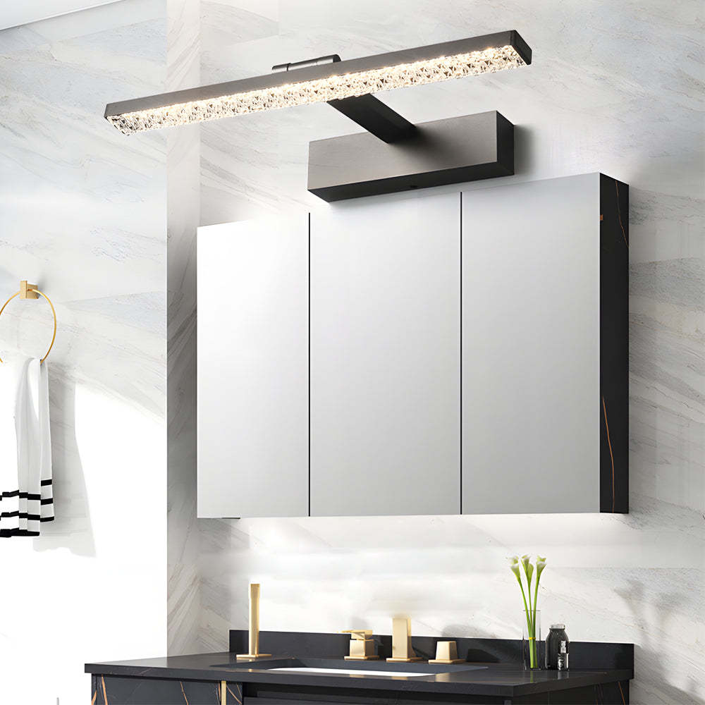 160�� Adjustable LED Bathroom Vanity Light with Crystal-Inspired Acrylic Shade, Dimmable-Lighom