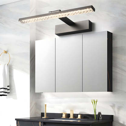 160�� Adjustable LED Bathroom Vanity Light with Crystal-Inspired Acrylic Shade, Dimmable-Lighom