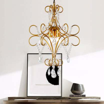 Vintage Luxe Crystal Candle Chandelier