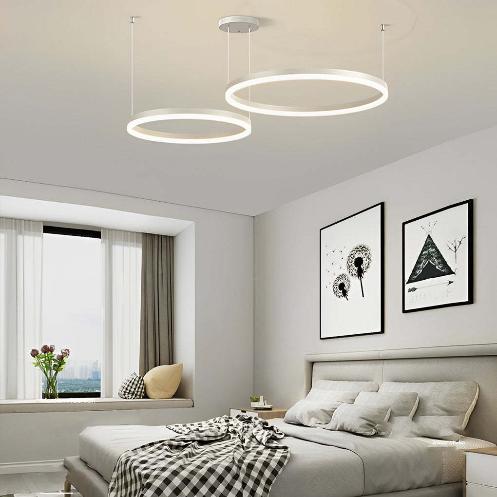 Circular Rings Dimmable LED Modern Chandelier