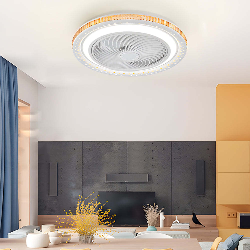 19.7 in. Bladeless LED Ceiling Fan with Remote