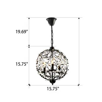 Vintage Crystal Branch Chandelier