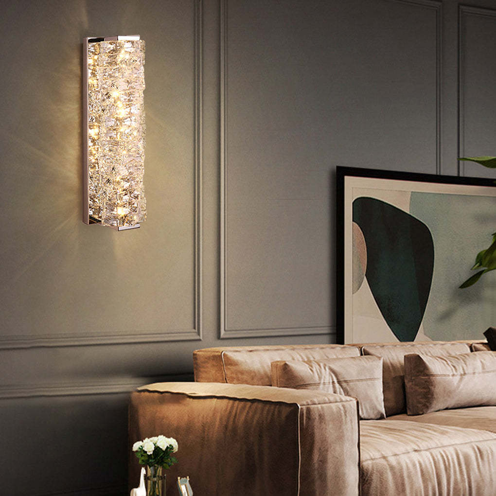 Creative Crystal Three Step Dimming Light LED Modern Wall Sconce Lighting Wall Lamp-Lighom