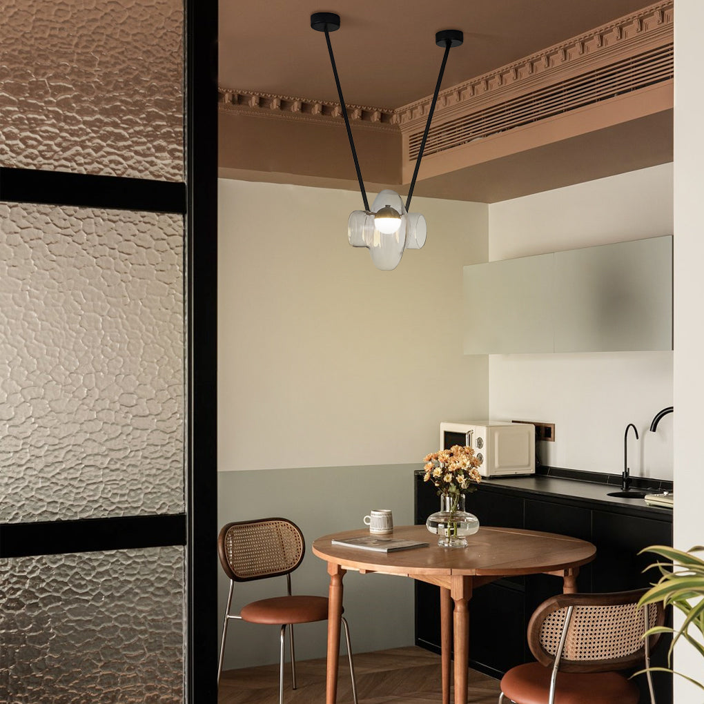Glass Jar LED Modern Pendant