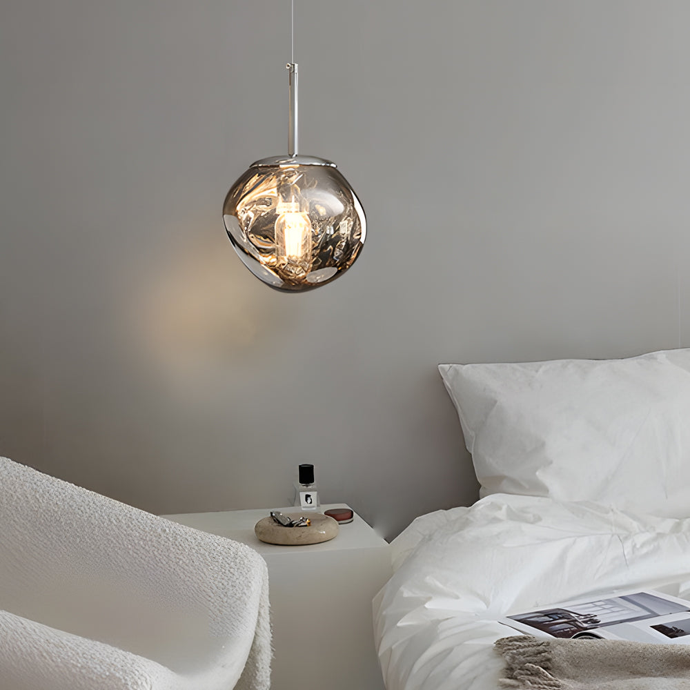 Lava Acrylic Ball Art Modern Hanging Ceiling Light — 15'' / Smoke Gray