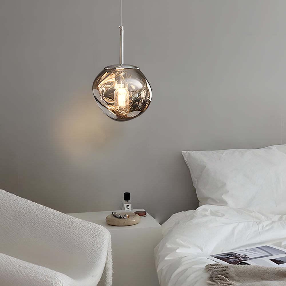 Lava Acrylic Ball Art Modern Hanging Ceiling Light — 15'' / Smoke Gray