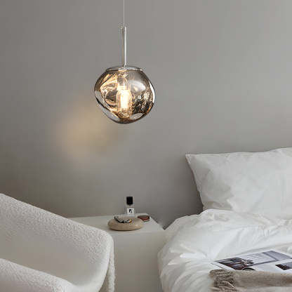 Lava Acrylic Ball Art Modern Hanging Ceiling Light — 15'' / Smoke Gray