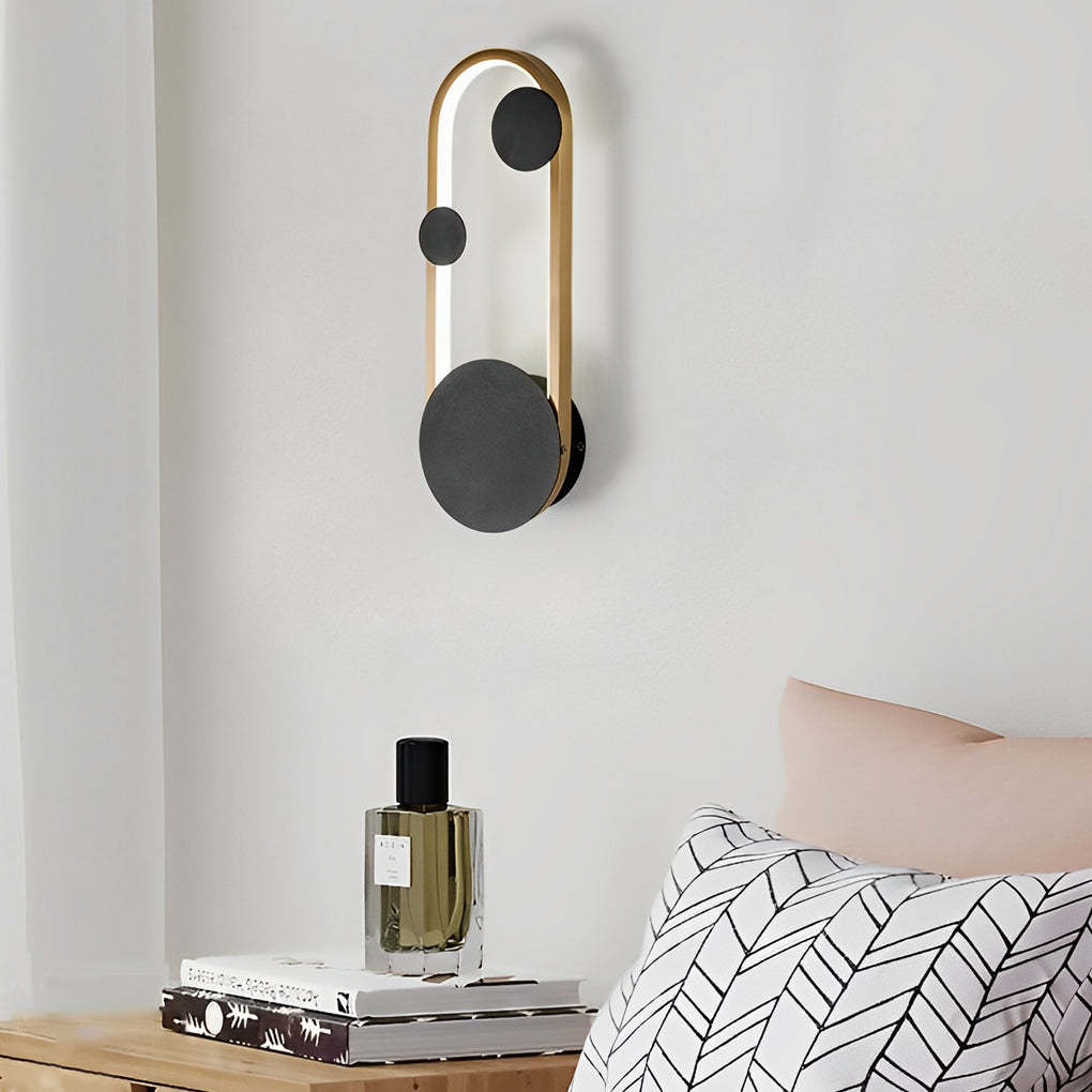 Round Decor Three Step Dimming LED Creative Nordic Wall Sconce Lighting-Lighom
