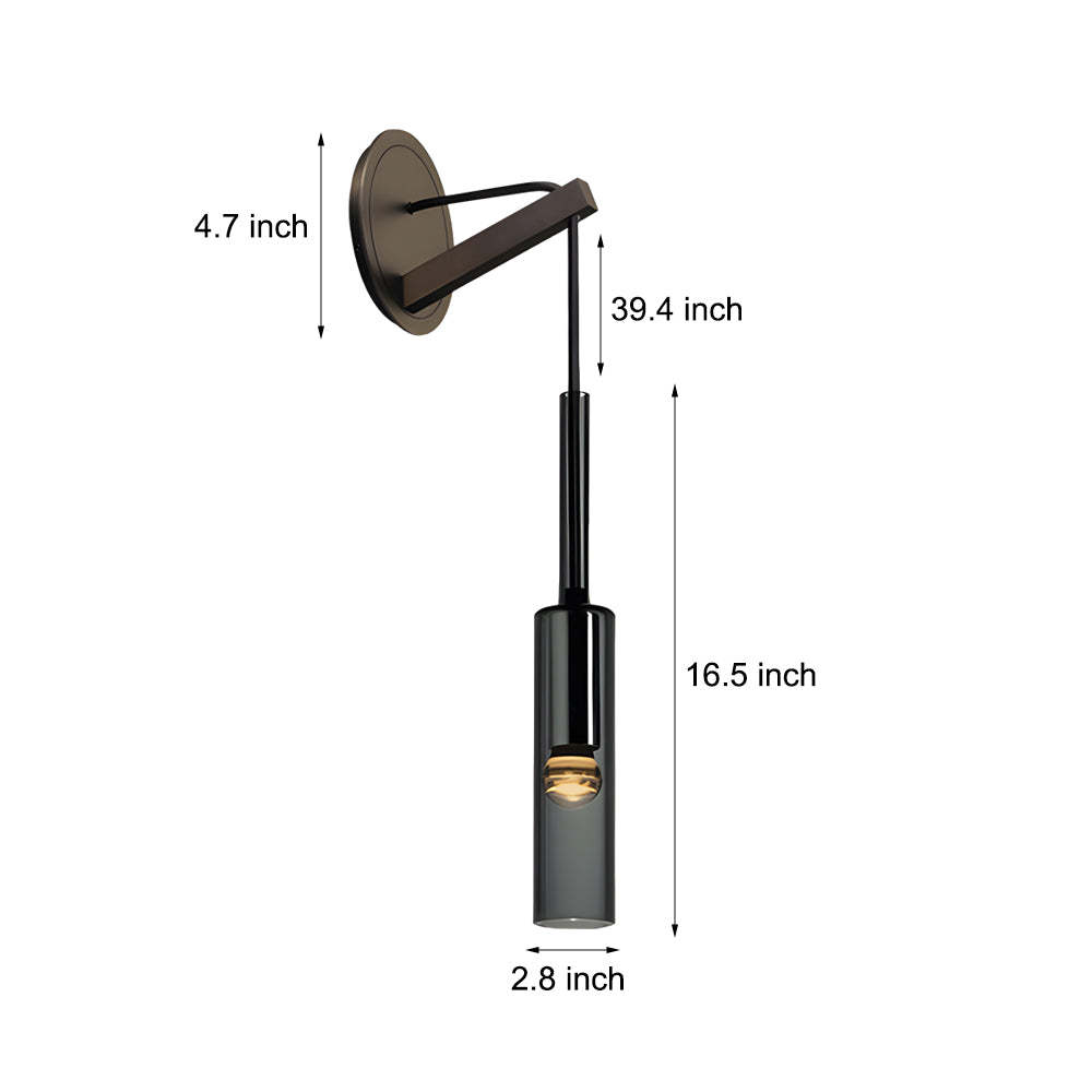 Nordic Copper Finish Wall Lights with Suspending Cord Stairway Wall Mounted Sconce-Lighom