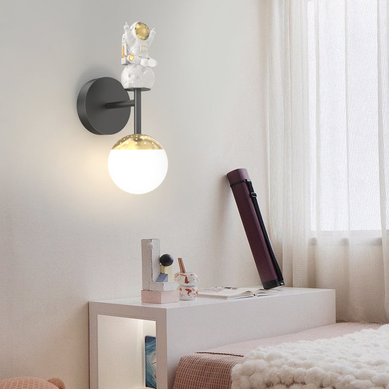 Cartoon Astronaut 3-Step Dimming LED Modern Wall Sconce