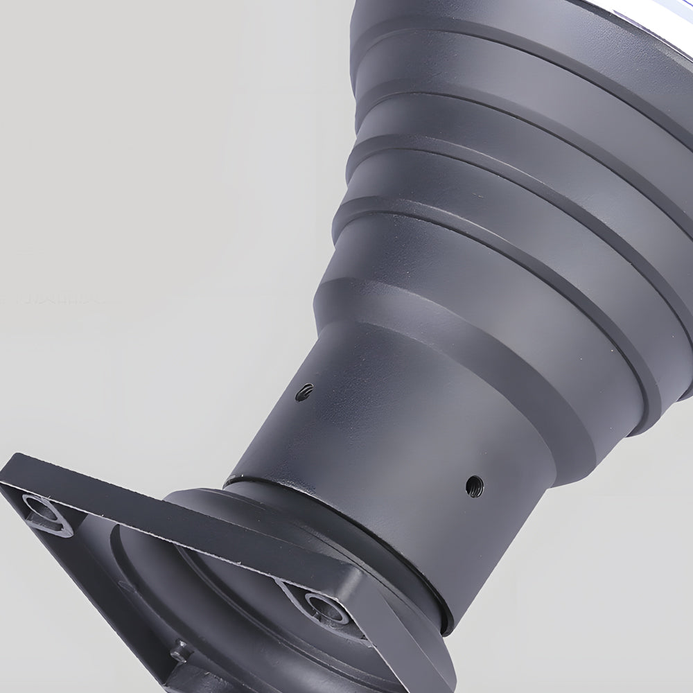 18.9-Inch H 1-Light Black Round Pier Mount Post Light-Lighom