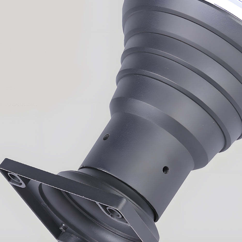 18.9-Inch H 1-Light Black Round Pier Mount Post Light-Lighom
