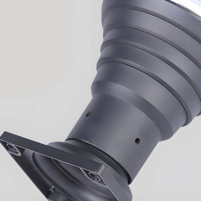 18.9-Inch H 1-Light Black Round Pier Mount Post Light-Lighom