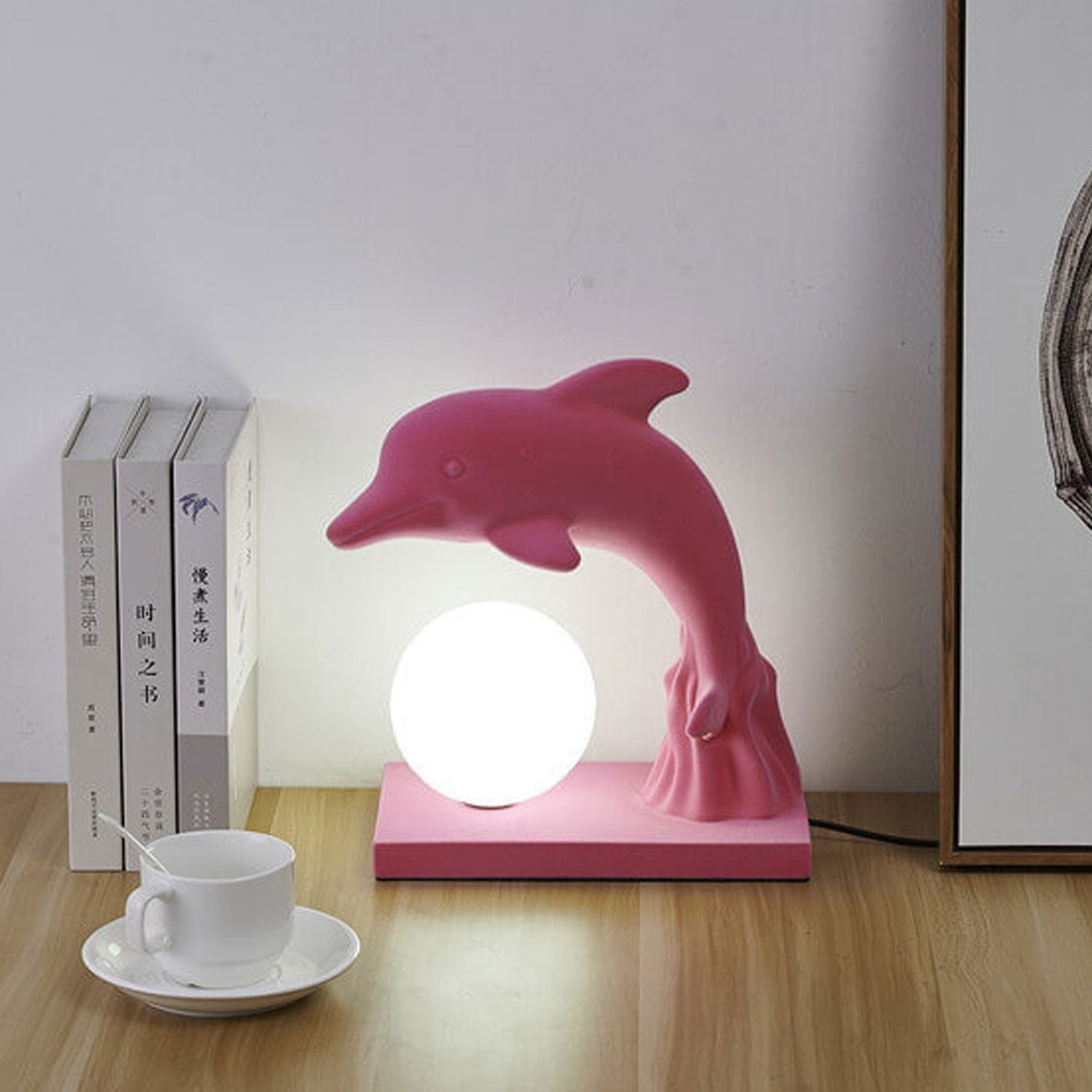 Nordic Dolphin Ball Table Lamp