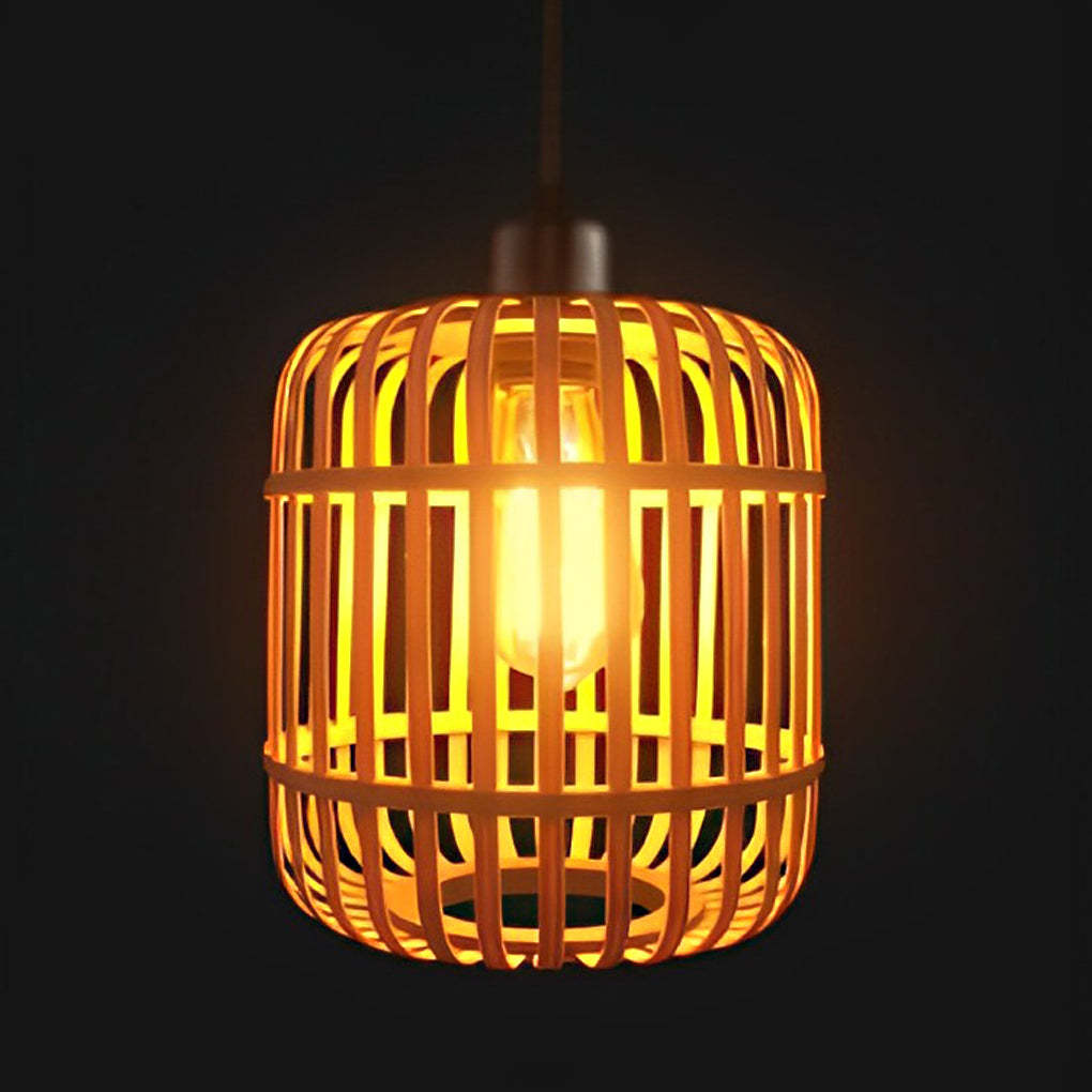 Handmade Rattan Lantern Minimalist Japanese Pendant