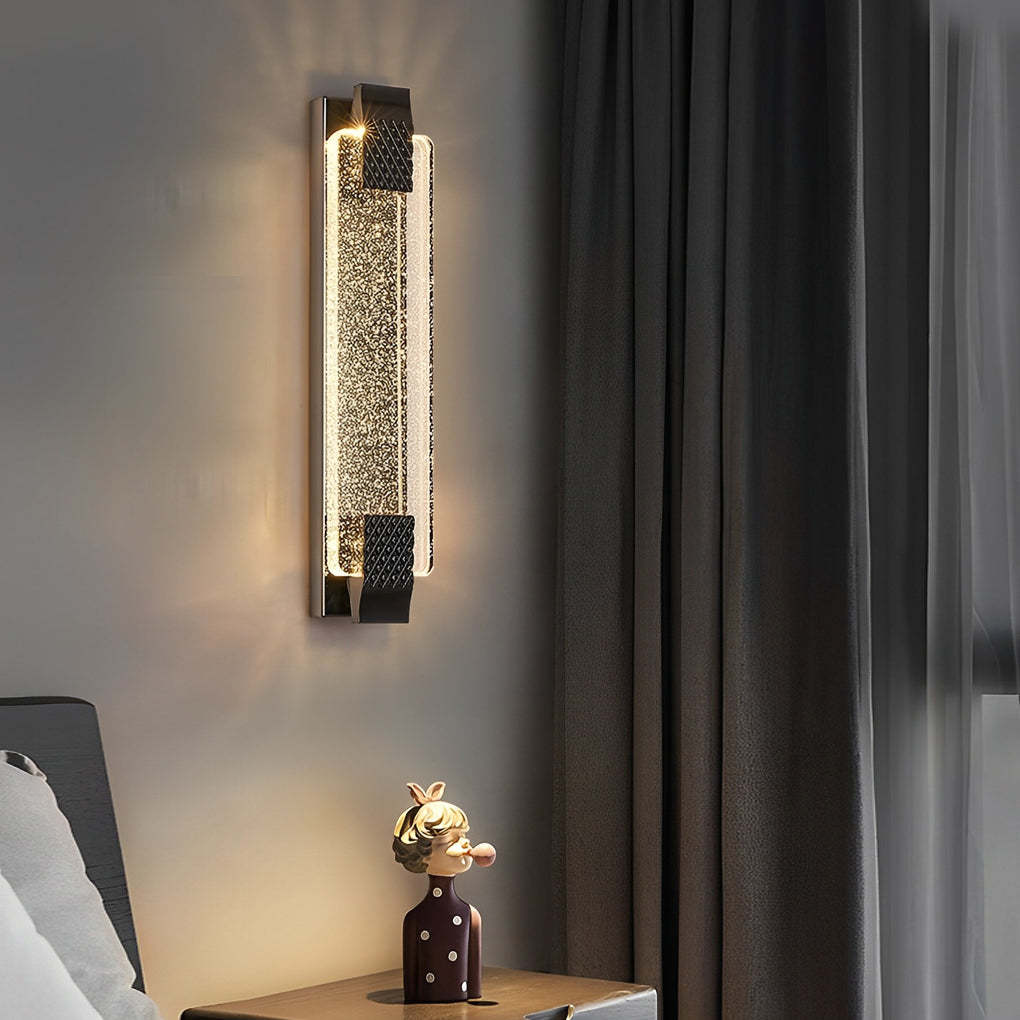 Crystal Bubbles Strip Three Step Dimming Post-Modern LED Wall Light Fixture-Lighom