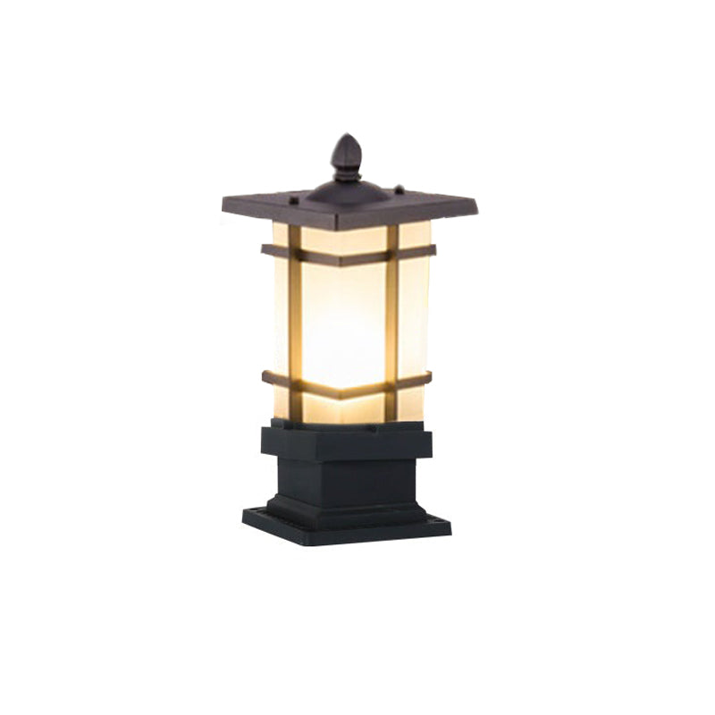 Elegant Vintage Pavilion Black Light Post Retro Outdoor Pathway Lamp-Lighom